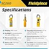 Fieldpiece Compact HVACR Clamp Multimeter SC260 True RMS Clamp Meter with Temperature, Capacitance & Backlight