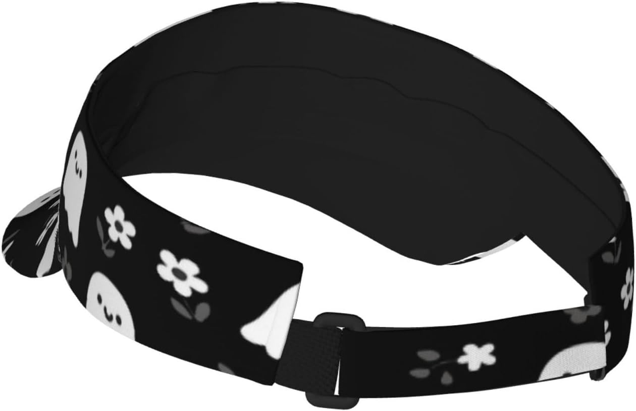 Halloween Eyes Sun Visor Hat for Women Men, Holiday Wide Brim Visor Cap for Running Golf Tennis Outdoor Sports - Image 3
