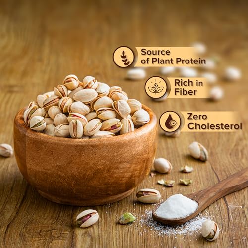 Image of Kravio Premium Roasted Salted Pistachios 200g | Zero Cholesterol Natural Inshell California Pista Nuts & Dry Fruits | Rich in Protein, Roasted Crunchy Delicious Healthy Snacks