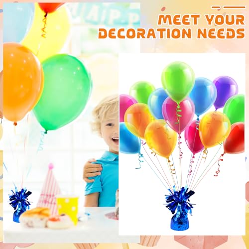 6 Pack Blue Balloon Weights Metallic Holder Anchors Balloon Holder Weights for for Birthday 2025 Graduation Party Christmas Wedding Celebration Decoration (Blue) by ywmigl - Used condition - Image 4