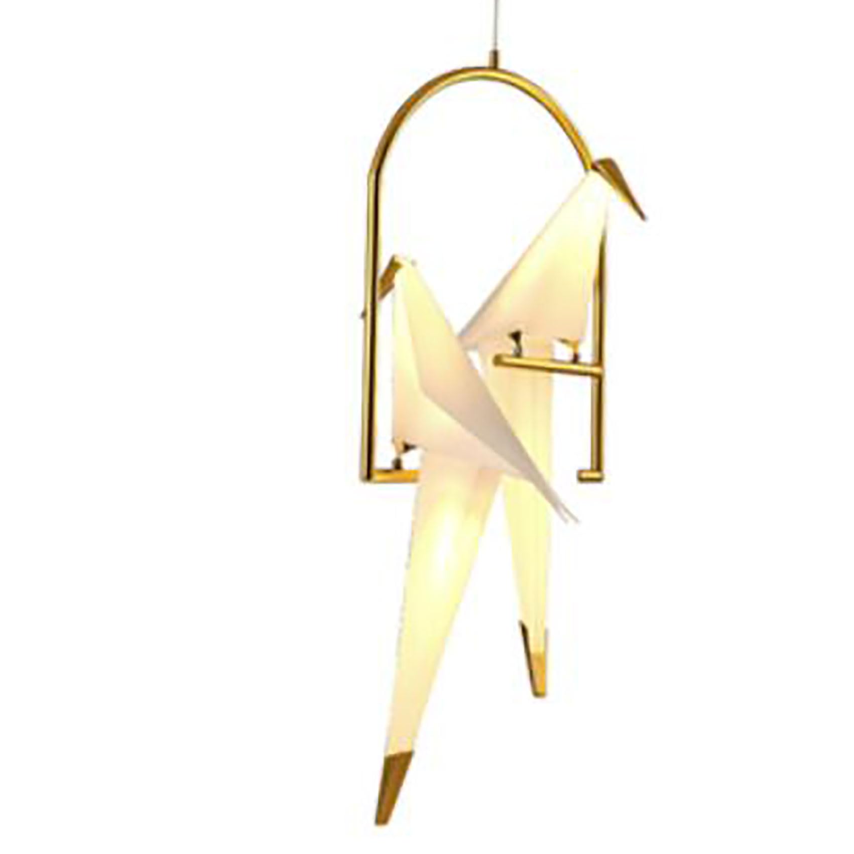 Luminaire créatif nordique avec cordon réglable et finition dorée pour un salon chic