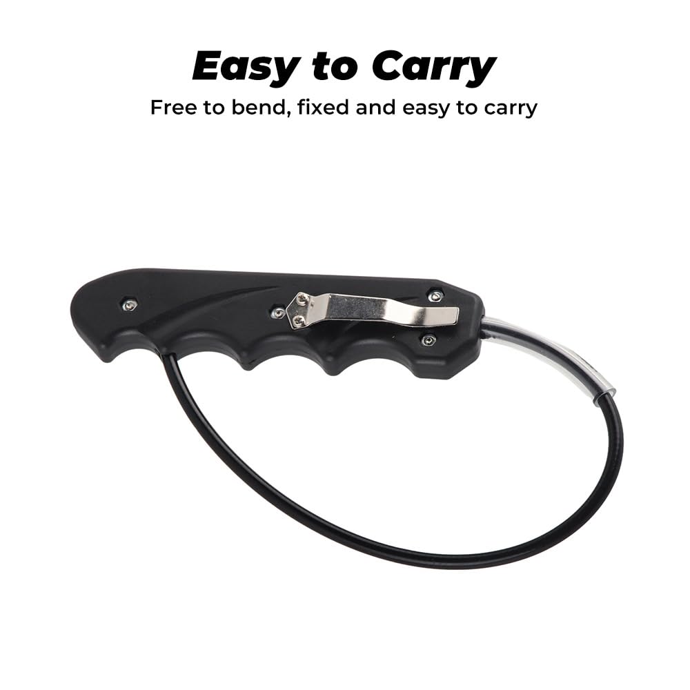 Corde en Acier Inoxydable de Poignée ABS, Fouet de Sécurité, Fouet de Vélo Polyvalent, Brise-Vitre Portable, Fouet D'auto-Défense, Cadeau pour Hommes