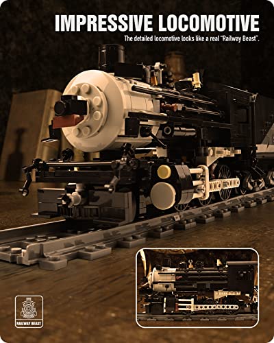 Nifeliz Cn5700 Steam Train Building Kit And Engineering Toy, Collectible Steam Locomotive Display Set, 1：38 Scale Model Train Building Kit With Train Tracks, Top Present For Train Lovers (1136 Pcs) #TOP4