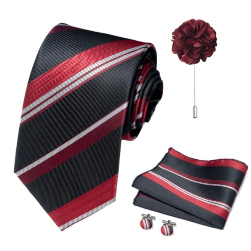Image of joy alice 70 Colors Ties Set Men Mixed Color Necktie Handkerchief Cufflinks Brooch 3.15 Formal