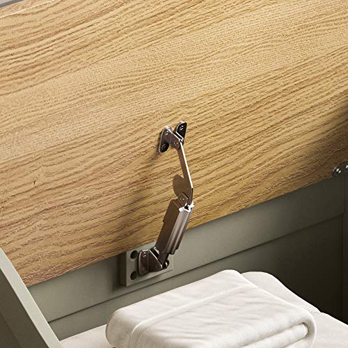 Bath Vida Priano - Armario de Almacenamiento para Cuarto de baño, Cesta de Madera (Gris y Roble) - imagen 7