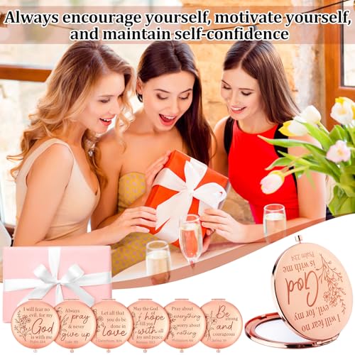 Espejo compacto plegable para maquillaje GlikCeil 12 piezas miniatura 6