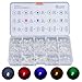 ELEGOO 3mm and 5mm Diffused and Clear Assorted LED Light Bulbs Kit 5 Light Colors with UV, RGB CA, Fast Flashing Compatible with Arduino (Pack of 350)