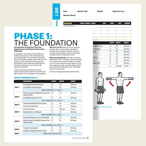 Miniatura 9 de Men's Health No se requiere gimnasio pesas rusas y desafío de transformación de 90 días Paquete de armas!