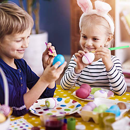 SpringFlower White Easter Eggs Painting Kit-24 Paintable Flocking Eggs with Doodle Kit for DIY Design-Hanging Flocking Eggs with Rope for Easter Decoration,Egg Hunts,Basket Stuffers & Essentials - Image 6