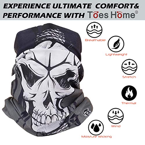 Toes Home 6PCS Outdoor Magic Headband Elastic Seamless Bandana Scarf UV Resistence Sport Headwear Boho Series for Yoga Hiking Riding Motorcycling
