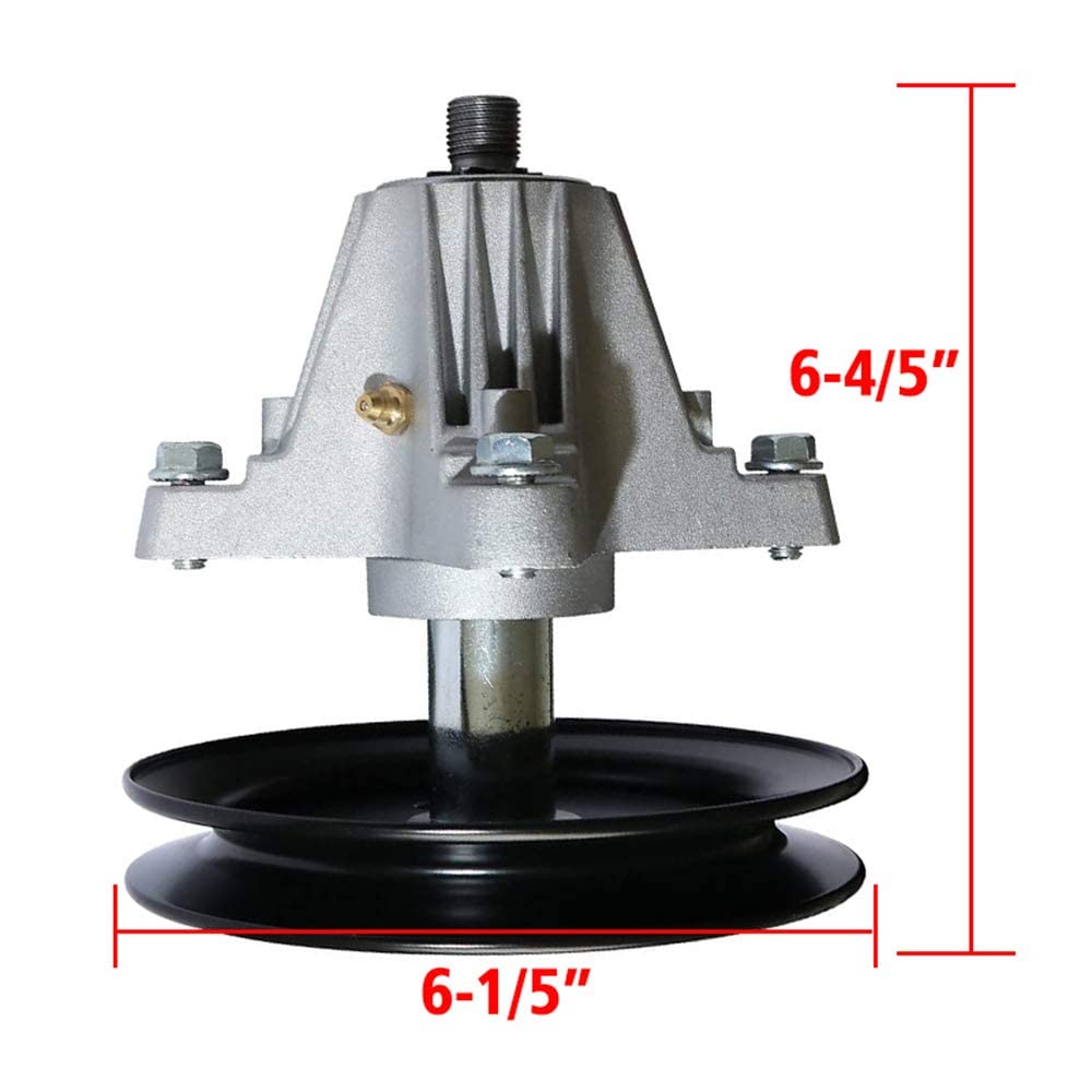 Husillo para cortacésped para Cub Cadet MTD 918-04822A 918-04822B 618-04822 918-04889 30-8001 14328 82-058 con perno de polea y ajuste Zerk