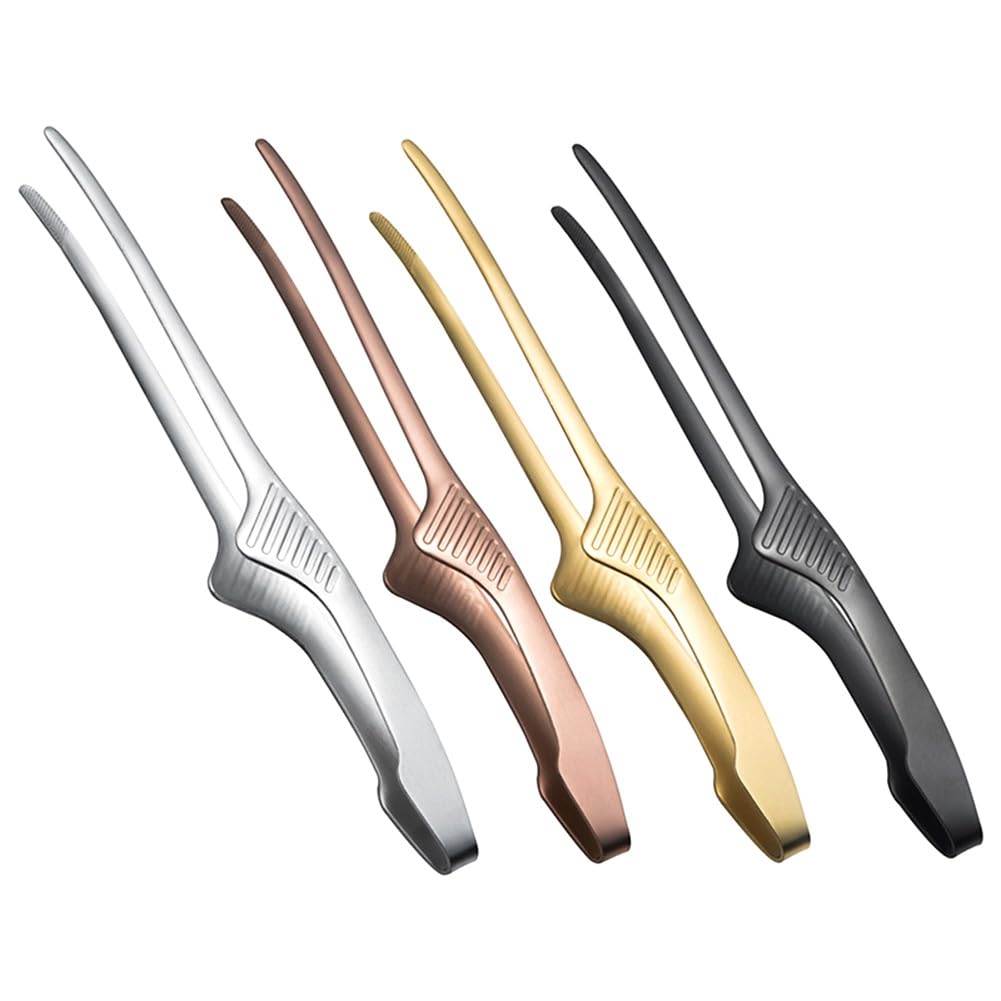 CTRLZS BBQ Grilling Tong Salad Cake Dessert Serving Food Tongs Stainless Steel Barbecue Clips Clamp Baking Food Kitchen Tool