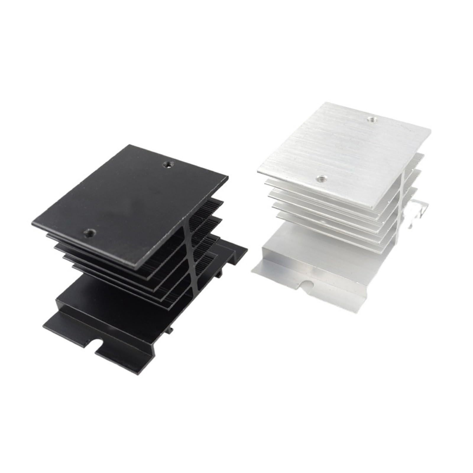1 Uds disipador de calor for relé de estado sólido SSR monofásico, 80mm x 50mm x 50mm + 2 tornillos de montaje(Black)