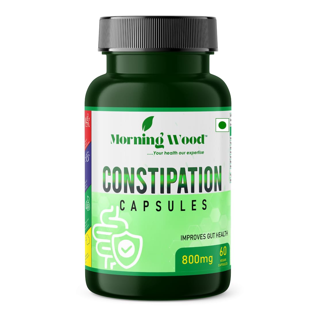 Morning Wood RELAX PRO | Ayurvedic Natural Laxative For Fast Constipation Relief & Gastric Troubles | Improves Digestion & Regulates Bowel Movement | 800mg - 60 Capsules (Pack of 1)-image-12
