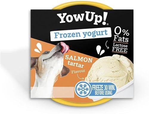YowUp! Eiscreme für Hunde, Lachsgeschmack, 12 Stück, natürlicher und gesunder Sn