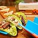 Charmount Taco Holder Stand Set of 4 Taco Rack Holders - Premium Taco Shell Holder Stand on Table with Handle, Hold 2 or 3 Hard or Soft Shell Tacos, Dishwasher & Microwave Safe