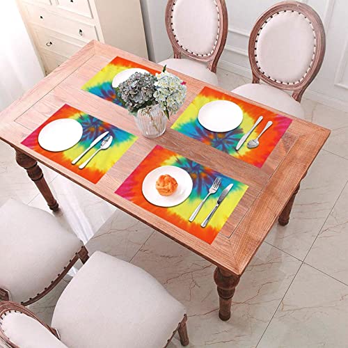 Sets de table antichaleur lot de 4 grand format imperméables spirale colorée