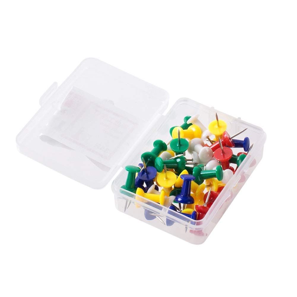 U-K 35 Pcs-Multi Colors Thumbtack Reusable Pins Reusable Paper Pins Random Color Comfortable And Environmentally