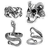 ♛Regalo Perfecto: El juego de anillos góticos viene con una exquisita caja de regalo, que se puede regalar a hombres y mujeres. El exquisito anillo de dedo se puede combinar con diferentes tipos de ropa casual, ropa deportiva.
