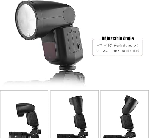 Miniatura 6 de Godox V1S Profesional Cámara Flash Speedlite Speedlight Cabeza Redonda Inalámbrico 2.4G Fresnel Zoom para Sony a7RII a7R a58 a99 ILCE6000L a7RIII