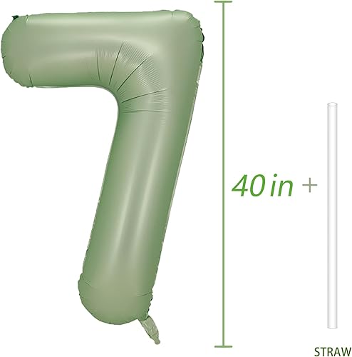 Miniatura 3 de Globo del número 7, globos de número grande de 40 pulgadas, decoración de fiesta de cumpleaños de 7 años, decoración de letrero de cumpleaños de 7