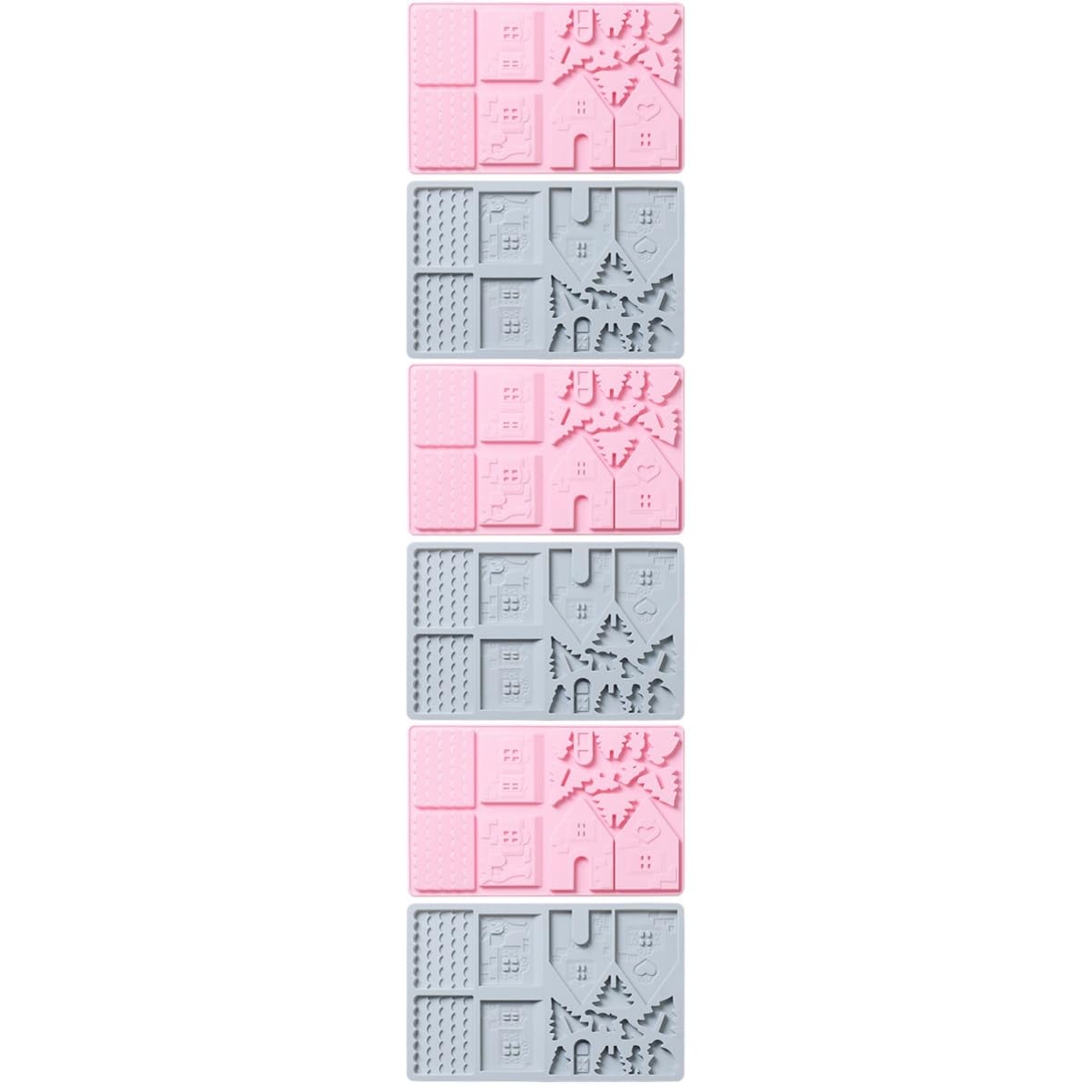 Ciieeo 3 Juegos Herramientas para Hornear Pasteles Xmas Cortadores De Galletas Pan De Jengibre Moldes para Magdalenas Cesta Molde para Hacer Comida Material De Bricolaje Blue 2 Piezas * 3