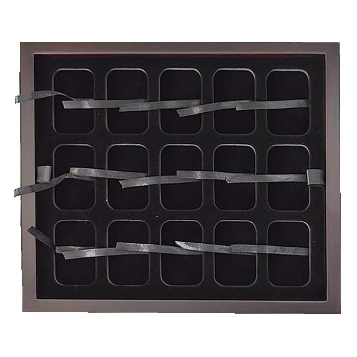 Coin Tray for Fifteen One Ounce Silver Bars in Capsules Two Pack