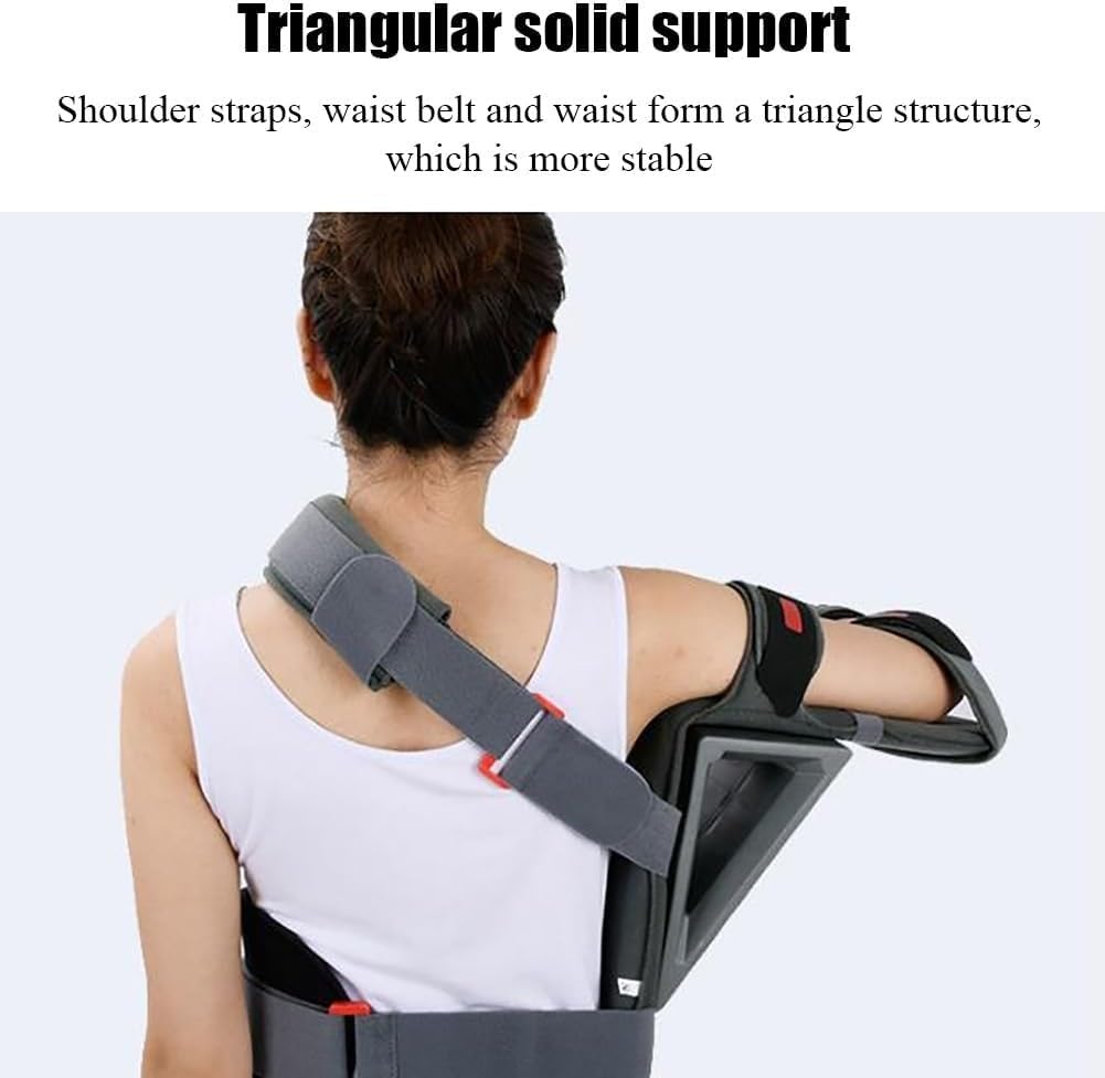 Orteza Na Ramię, Stabilizator Barku, Unieruchamiająca Odwodzenie Ramienia, Długość Kąta Regulowana, Ergonomiczna Konstrukcja, Trójkątne, Solidne Podparcie Do Pooperacyjnego Unieruchomienia Stawu, Pra