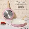 CAROTE Ceramic Cookware Set, 14 PCS Pots and Pans Set Non Stick, Pot and Pan Set with Frying pan, Induction Ready Cooking Set for Kitchen, PFOS/PFOA/PFAS Free, Pink #2
