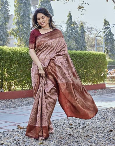 Image of Yashika Women's Banarasi Kanjivaram Art Silk Saree Set with Blouse |saree for Women | Saree | New Sari | Saree