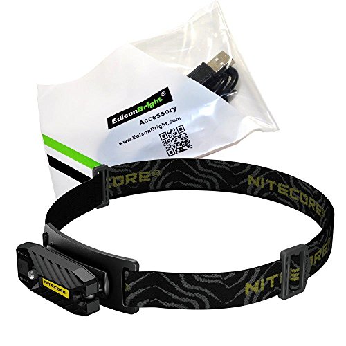 EdisonBright Nitecore T360 45 Lumen USB Rechargeable LED headlamp Brand USB Charging Cable