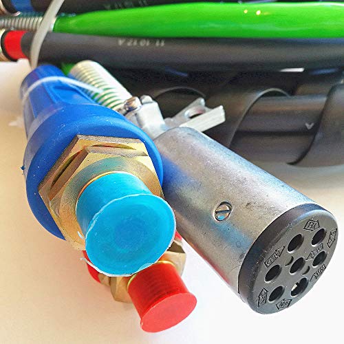 Trackon Parts 12 Ft. 3-in-1 Wrap Set, ABS Electrical and Rubber Air Line Hose Assemblies, for Semi Truck Tractor Trailer - Thumbnail 7