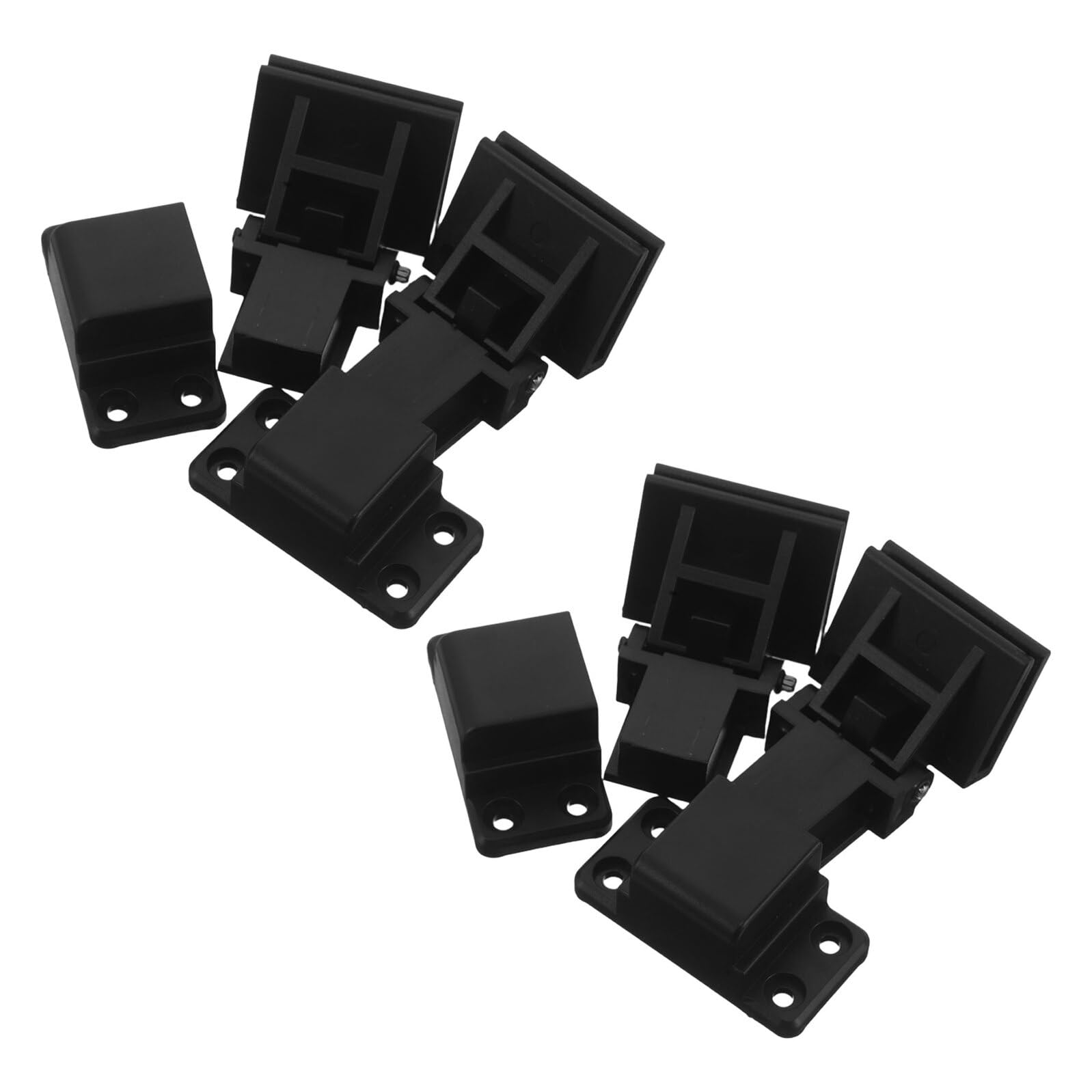 2 Paia di Cerniere in Plastica per Riparazione Copertura Antipolvere Giradischi, Accessorio Compatibile per Cerniera Giradischi, Kit Completo per Sostituzione Silenziosa