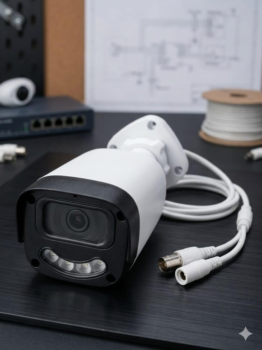 5MP Full Color Outdoor Bullet CCTV Security Camera with AI Detection, Dual Light, Night Vision, Weatherproof Housing & Adjustable Mount |Starlight | Metal Body-image-35