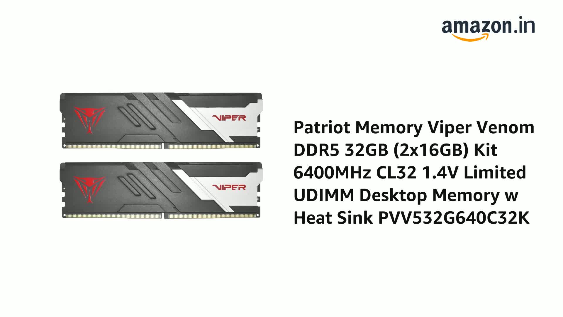 Amazon.in: Buy Patriot Memory Viper Venom DDR5 32GB (2 x 16GB