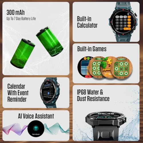 Image of Fastrack Xtreme PRO Smartwatch with 1.43 inch AMOLED Display with 466 * 466 Pixel Resolution|SingleSync BT Calling|AI Voice Assistant|100+ Sports Modes and Watchfaces|Upto 5 Day Battery|IP68