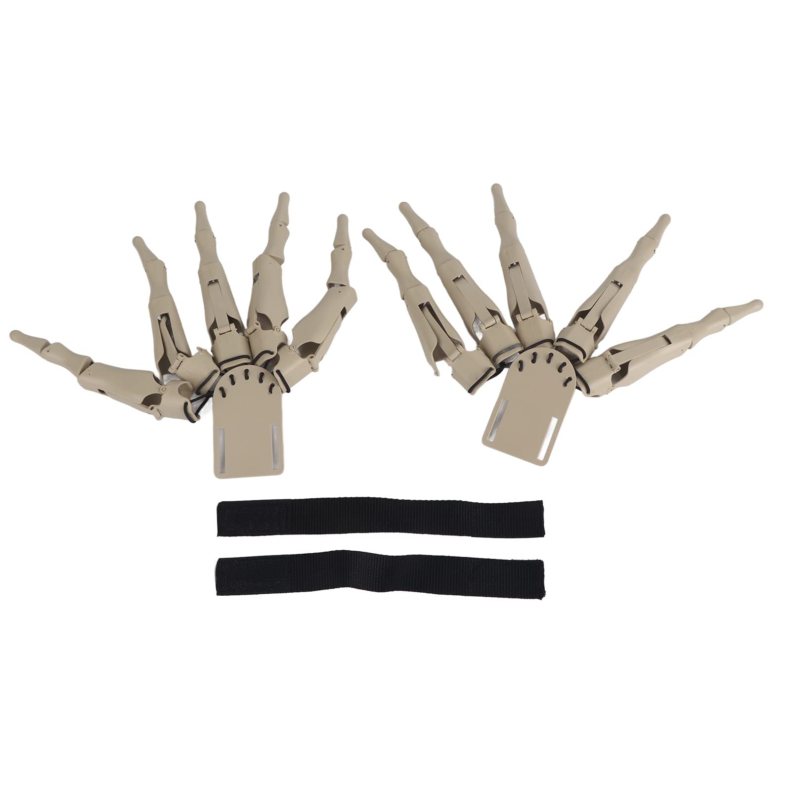 KENANLAN Halloween Articulated Fingers, Scary Articulated Fingers, with Gloves, 3D Claw Hands Scary Skeleton HandNovelty Props for Cosplay (1 set white)