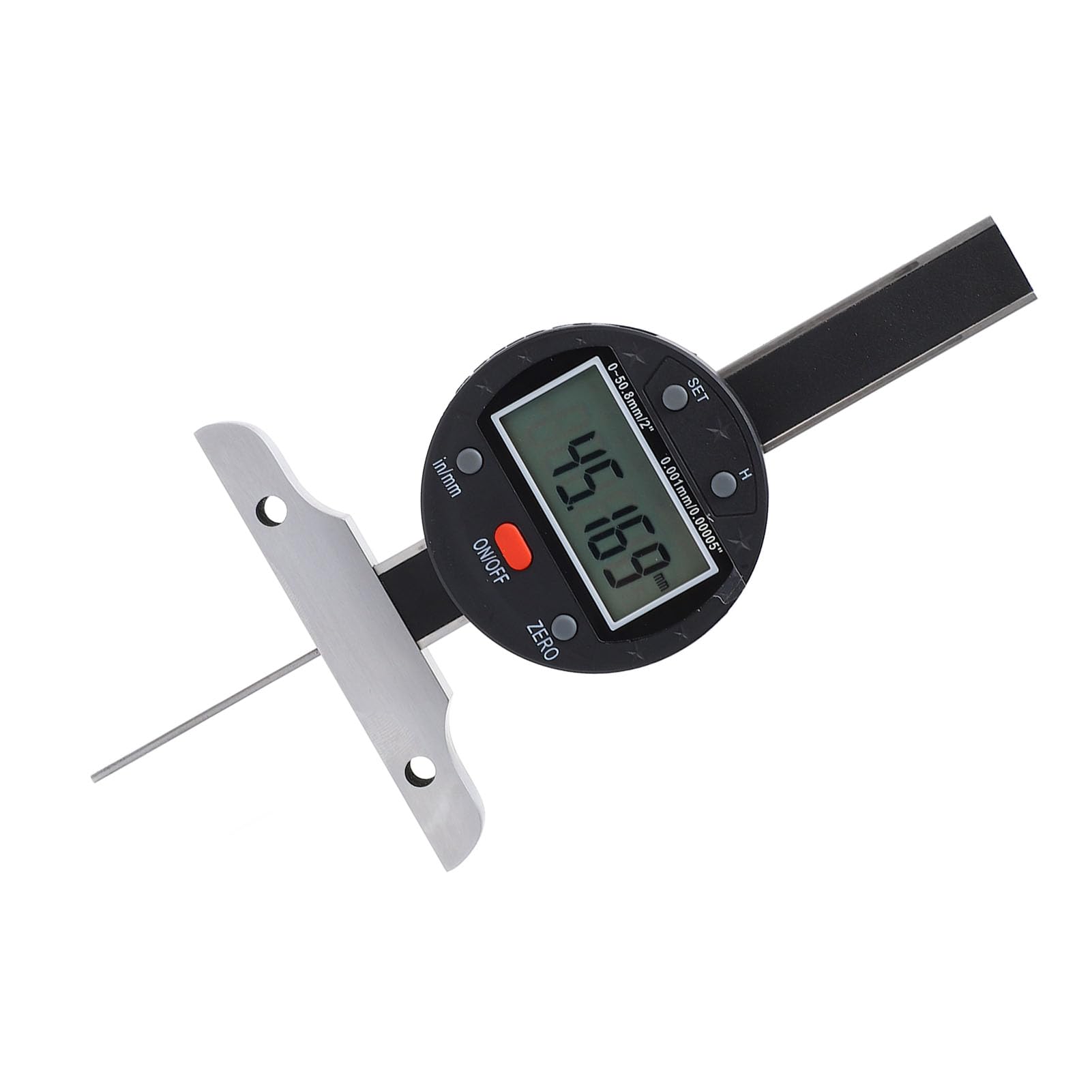 Kadimendium Medidor de Profundidad Electrónico Medidor de Profundidad Digital de Alta Precisión para Profesionales Rango de 0-50,8 Mm con Batería