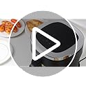 Vexon 6-IN-1 Glass Air Fryer,4.5QT Air Fryer with Viewing Glass Pot, Air Fry, Roast, Reheat, Dehydrate, Air Crisp Technology,Nonstick & Dishwasher Safe Basket,97% Less Oil,Features Digital Timer