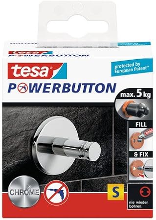 Tesa Premium Haken Selbstklebend Halt Bis Zu 5kg Chrom Amazon De Baumarkt