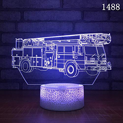 Desktop Stimmungslichter 3D Nachtlicht Kinder Geschenk Gebrochene Traktor Usb Lichter Bunte Touch Ledlights Geschenk 3D Nachtlicht Werkzeugwagen, y