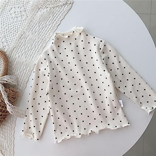 Generic LGOP6C8FV 24M Girl Clothes Toddler Girl Polka Dot Blouse Long Sleeve Wooden Ear Edge Round Neck thumb #3