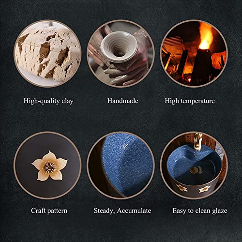 Freestanding Pedestal Sink for Home or Hotel, Pedestal Lavatory Sink, Art Pedestal Bathroom Sink Toilets Basins Handmade with Drain Installation Hole, for Indoor and Outdoor ( Color : A , Size : With Freestanding Pedestal Sink for Home or Hotel, Pedestal Lavatory Sink, Art Pedestal Bathroom Sink Toilets Basins Handmade with Drain Installation Hole, for Indoor and Outdoor ( Color : A , Size : With