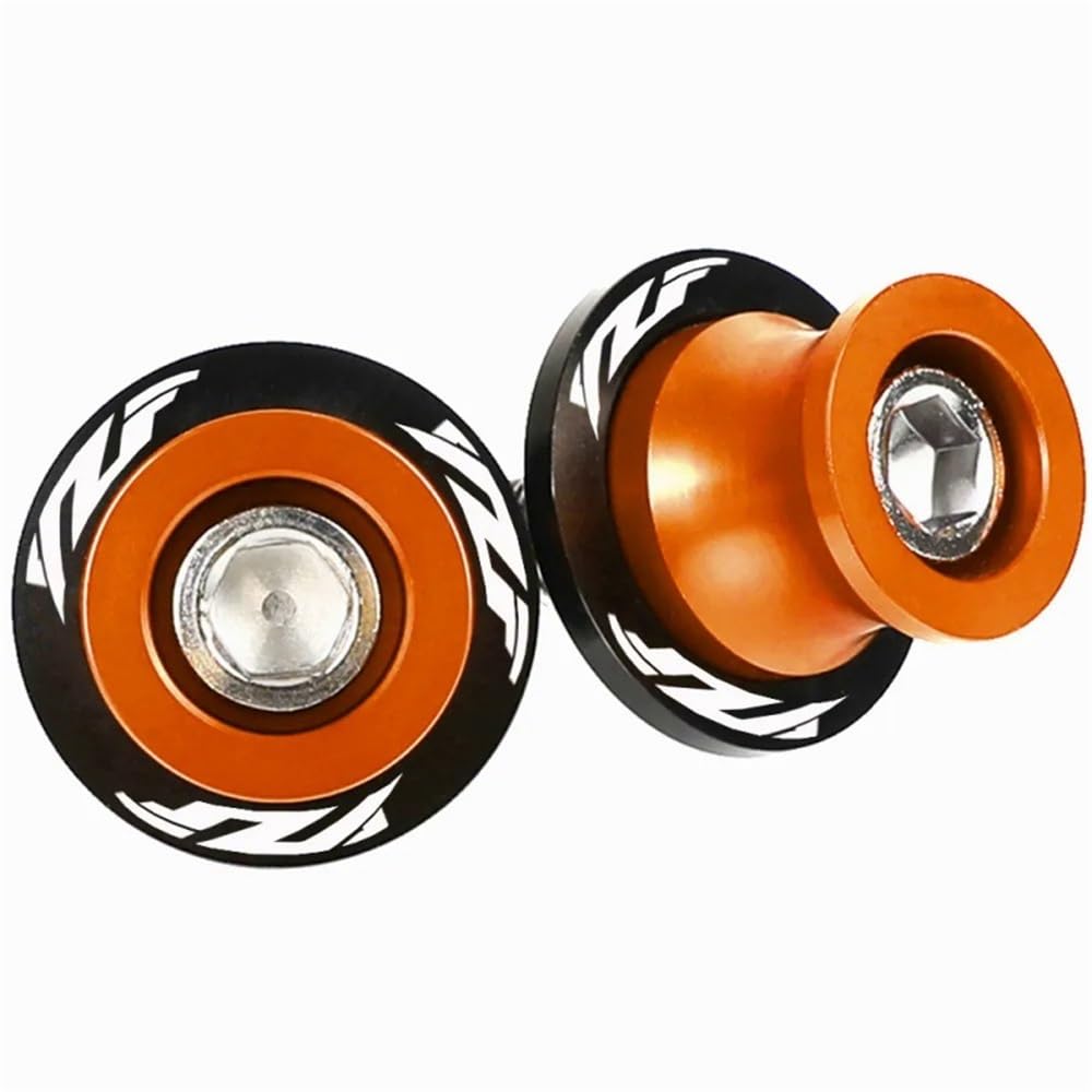 Bobines bras oscillant 8mm orange pour éviter les chutes de moto au levage