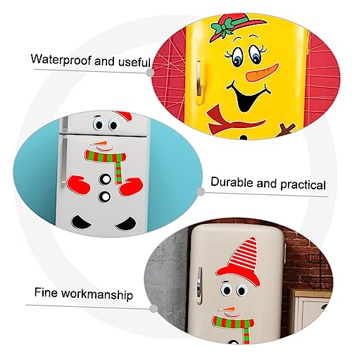 Pegatinas navideñas de muñeco magnéticas para decorar sin dañar superficies 4