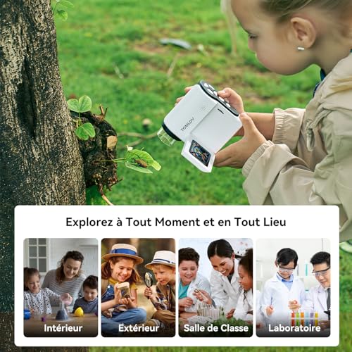 Microscope numérique portable enfants TOMLOV P20 avec écran LCD pliable - 3