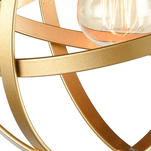 Jeenkae Modern Gold Light Fixture Ceiling Hallway Semi Flush Globe Atom Sphere Ceiling Hang Lighting #TOP1