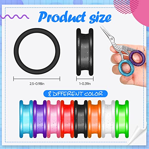 24 Pcs Silicone Scissors Finger Rings Soft Dog Grooming Scissors Accessories Pet Grooming Shear Finger Ring Thumb Inserts Grips for Dog Hair Cutting, 8 Colors 24 Pcs Silicone Scissors Finger Rings Soft Dog Grooming Scissors Accessories Pet Grooming Shear Finger Ring Thumb Inserts Grips for Dog Hair Cutting, 8 Colors
