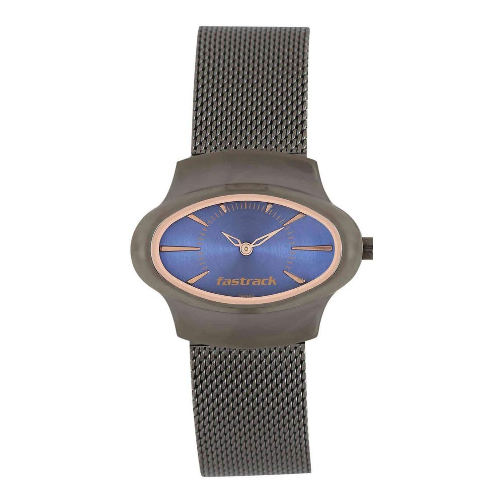 Fastrack Women Stainless Steel Analog Blue Dial Watch-Nn6004Qm01/Np6004Qm01, Band Color-Black (B082Y75T7J) Amazon Price History, Amazon Price Tracker