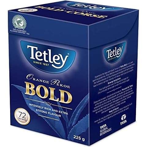 Tetley Bold Orange Pekoe Tea - 72ct/225g {Imported from Canada} Cover